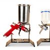 B4B Spray Gun Holder Stand Adjustable Cast Iron Benchtop-3