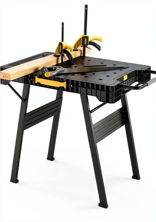 DEWALT Workbench 1000 lb Capacity Metal Legs Black Yellow-1