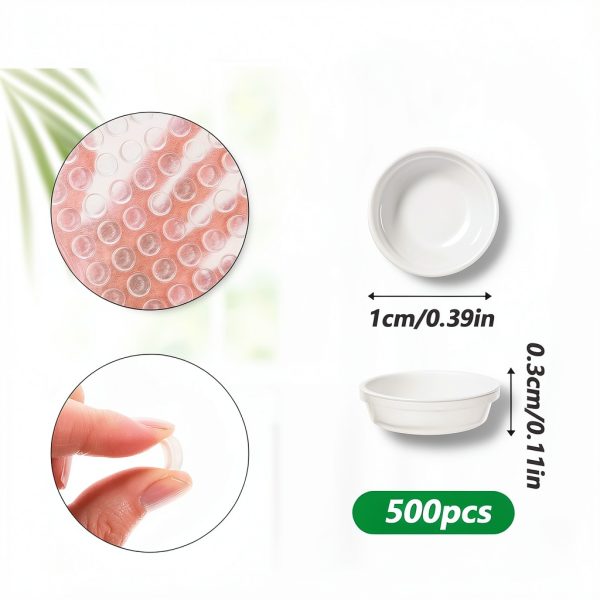 Tucnoeu Adhesive Bumpers Transparent Silicone Cabinet-1