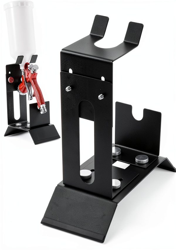B4B Spray Gun Holder Stand Adjustable Cast Iron Benchtop-0