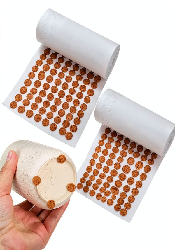 Gadpiparty Cork Cabinet Door Bumpers Self‑Adhesive Noise‑Reducing Pads-0
