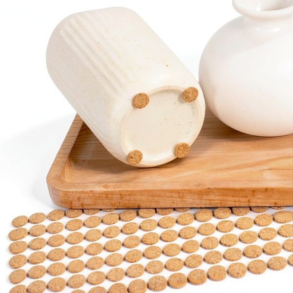 Gadpiparty Cork Cabinet Door Bumpers Self‑Adhesive Noise‑Reducing Pads-3