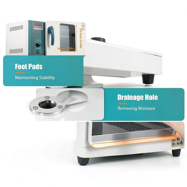 1000W Drying Oven RYIRSHOH 45L 2‑Tier Electric Lab Convection Oven-8